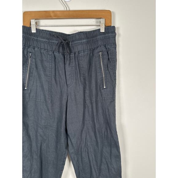 Athleta Cabo Linen Jogger Womens Size 10 Black Lightweight - Picture 3 of 10